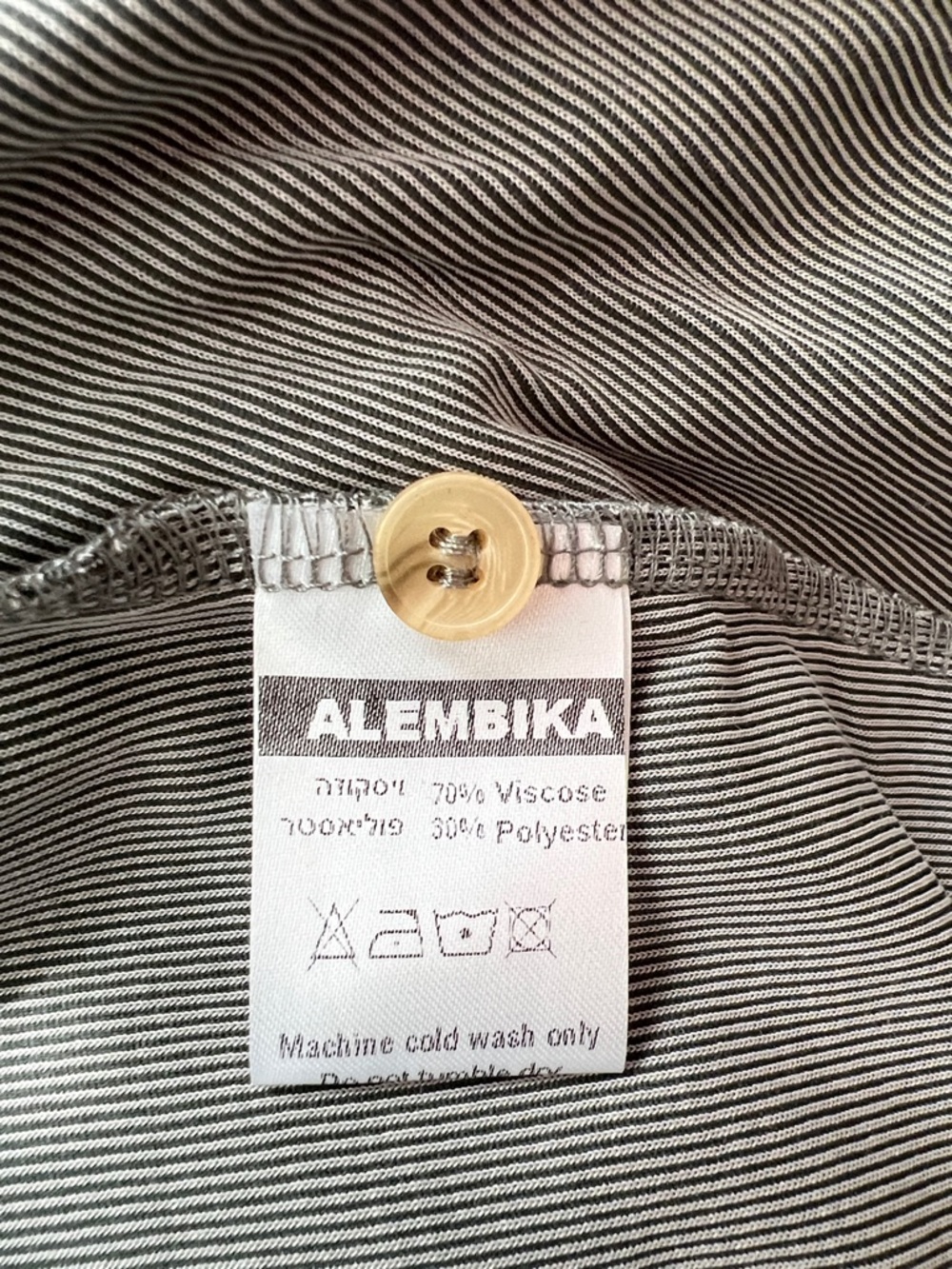 Alembika Essential Draped Cocoon Tunic Jacket Fog Gray Stripe Size 1 US 6-8 NWT - Picture 8 of 12